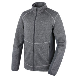 Husky  Alan M dark grey, XXL Pánsky fleecový sveter na zips