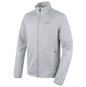 Husky  Alan M light grey, XXL Pánsky fleecový sveter na zips
