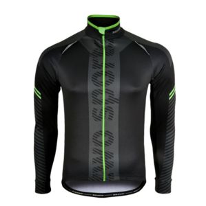 Pánsky zateplený cyklistický dres Silvini GRANDE MD1121 black-green