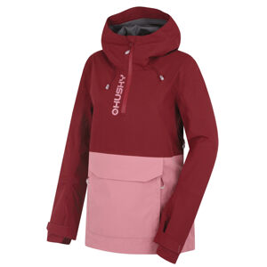 Husky  Nabbi L bordo/pink, S Dámska outdoorová bunda