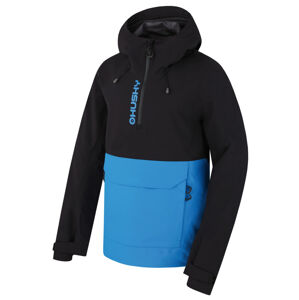 Husky  Nabbi M black/neon blue, L Pánska outdoorová bunda