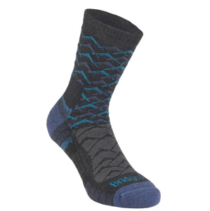 Ponožky Bridgedale Hike Lightweight Merino Performance Ankle dark grey/blue/126 M (5-6,5)