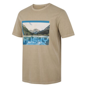 Husky  Tee Lake M beige, S Pánske bavlnené tričko
