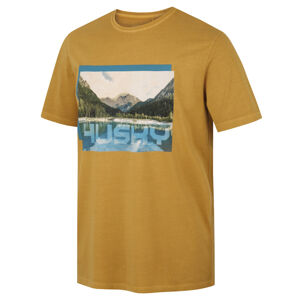 Husky  Tee Lake M mustard, S Pánske bavlnené tričko