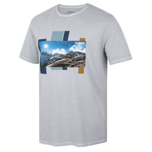 Husky  Tee Skyline M light grey, S Pánske bavlnené tričko