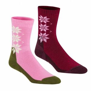 Dámske vlnené ponožky Kari Traa KT Wool Sock 2PK ružové 611338-Pri 36-38