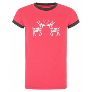 Dievčenské bavlnené tričko Kilpi AVIO-JG ružové 158