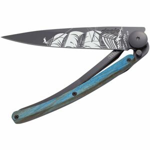 Vreckový nôž Deejo 1GB159 Tattoo 37g, Blue Beech, Corsair