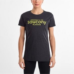 Saucony Women Ra Graphic Tee / Heather Grey M