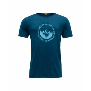 Pánske vlnené tričko s krátkym rukávom Devold Leira GO 293 280 O 291A modrá XL