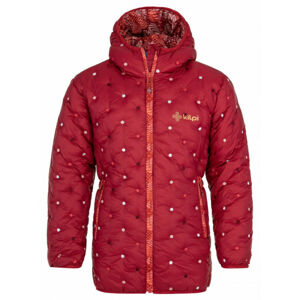 Dievčenské zimné prešívaný kabát Kilpi DAMIA-JG tmavo červený 146