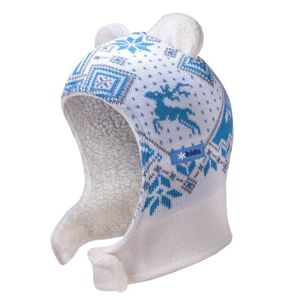 Detská pletená kukly-čiapky Kama B62 100 biela XXS