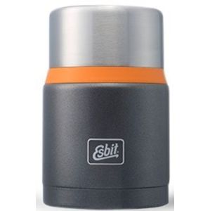 Vákuová termoska na jedlo z nerez ocele Esbit Lux s lyžičkou 0,75 l Grey / Orange FJ750SP-GO