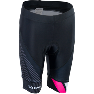 Detské cyklistické nohavice Silvini Team CP1436 black / pink