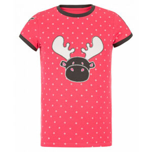 Dievčenské bavlnené tričko Kilpi MALGA-JG ružové 122