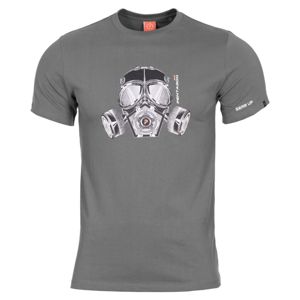 Pánske tričko PENTAGON® Gas mask wolf grey
