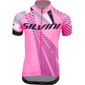 Detský cyklistický dres Silvini Team CD1435 pink/cloud