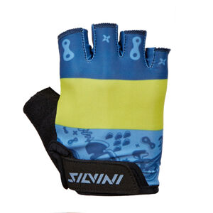 Detské cyklo rukavice Silvini Punta CA1438 black / blue 9-10