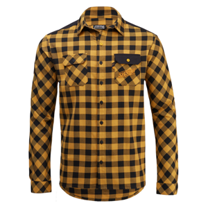 Pánska flanelová košeľa Silvini Farini MJ2131 black-yellow L