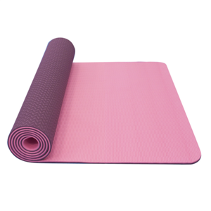 Podložka na jógu YATE yoga mat dvojvrstvová / ružová / fialová / materiál TPE