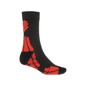 Ponožky Sensor Hiking New Merino Wool čierna / červená 15200054 9/11 UK