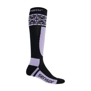 Ponožky Sensor Thermosnow NORWAY čierna / fialová 17200090 9/11 UK