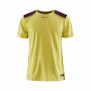 Pánske tričko CRAFT PRE Hypervent SS žlté s fialovou 1910415-542435 S